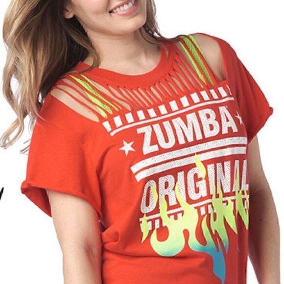 ZUMBA ORIGINAL TEE (NWT) M/L - Picture 3 of 4
